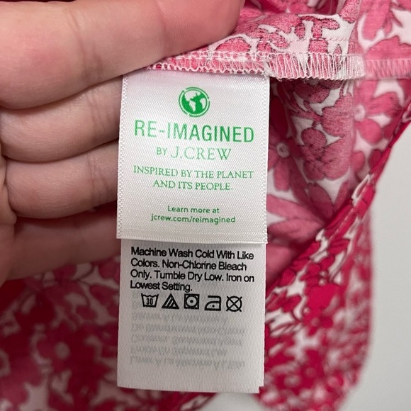 J. Crew Button-front ruffleneck popover in blushing meadow cotton poplin NWT - Picture 11 of 13